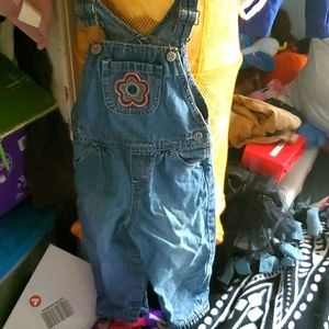 Blue jean overalls